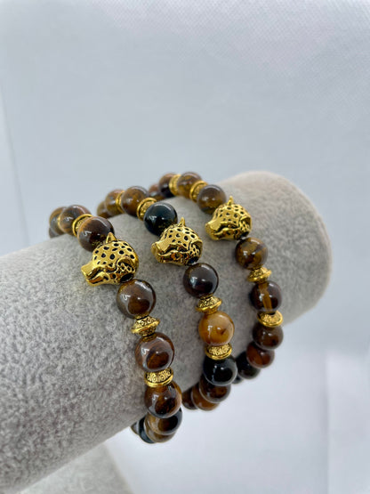 Pulseira Tigre Dourado - Olho de Tigre