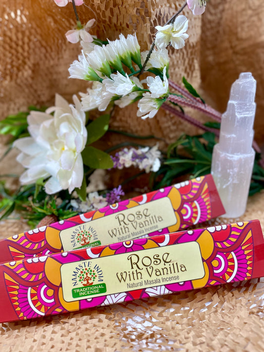 Encens Namaste Mandala Masala - Rose et Vanille