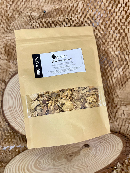 Lascas de Madeira Pau Santo - 50g