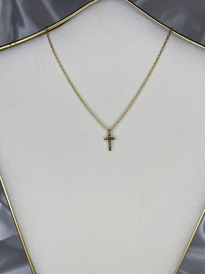 Collier Crucifix Doré