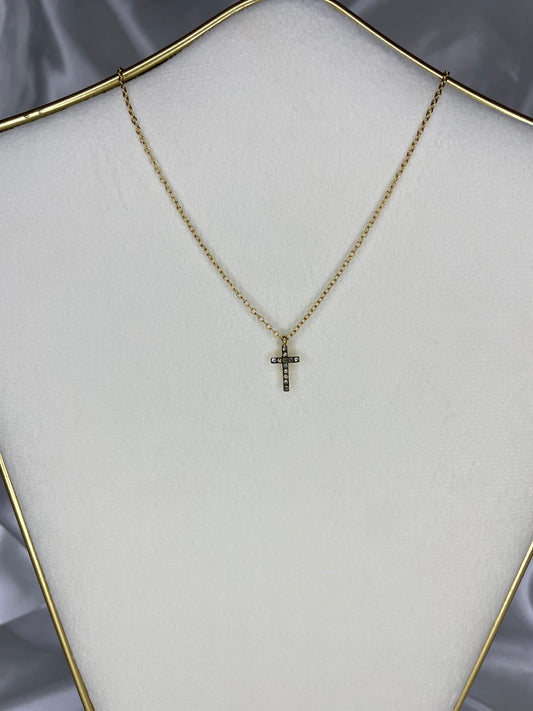Collier Crucifix Doré