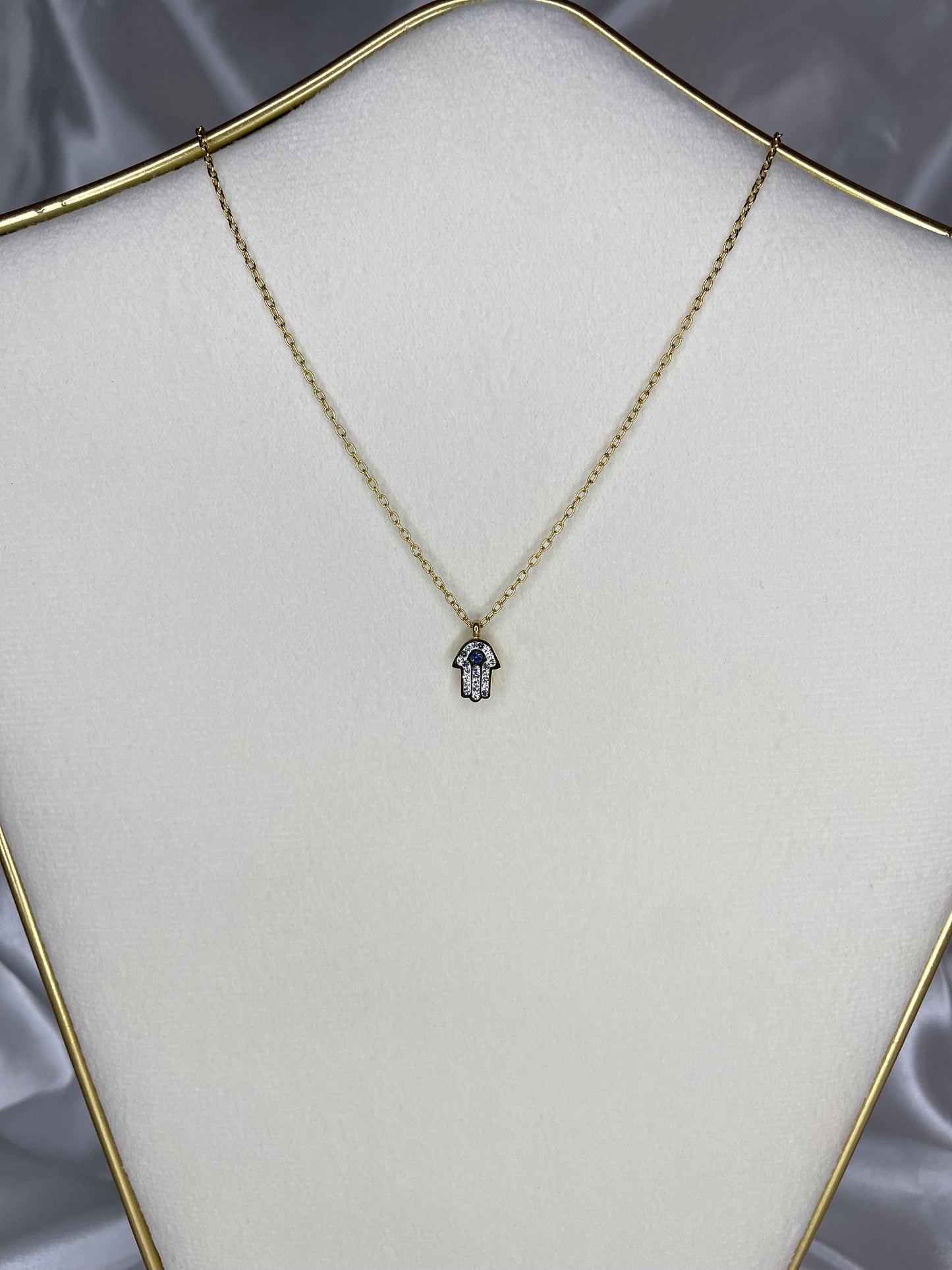 Collier Hamsa doré