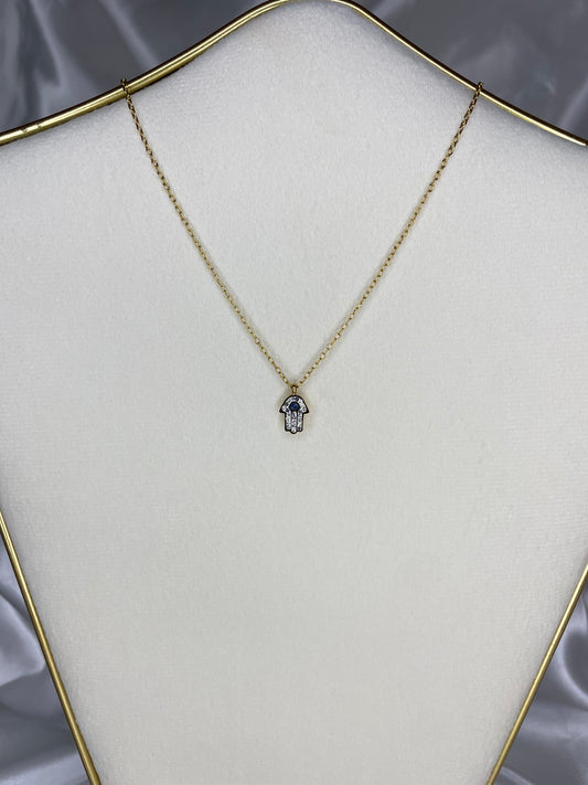 Collier Hamsa doré