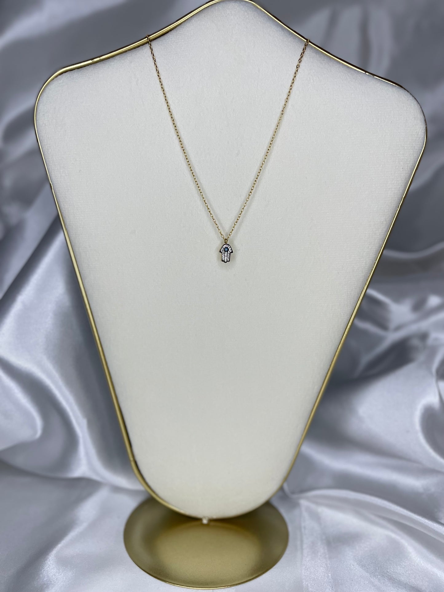 Collier Hamsa doré