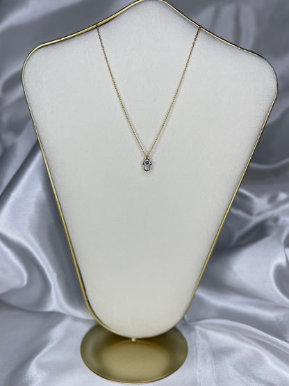 Collier Hamsa doré
