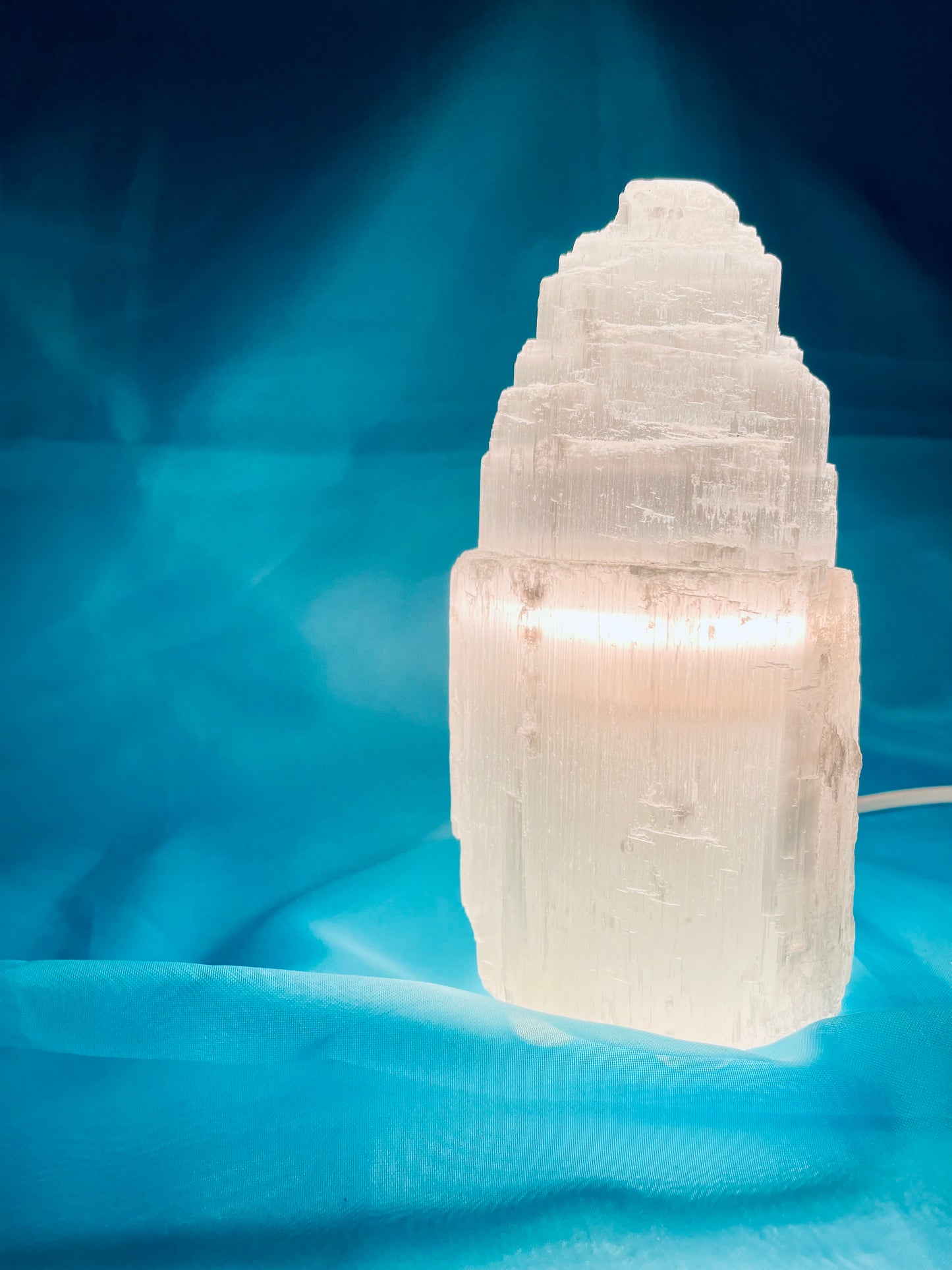 Candeeiro Torre Selenite 15cm (Incluído - Eletrificação & Lâmpada)