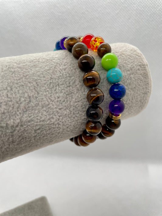 Pulseira Olho Tigre 7 Chakras