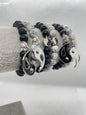 Pulseira Dupla Howlita Yin Yang
