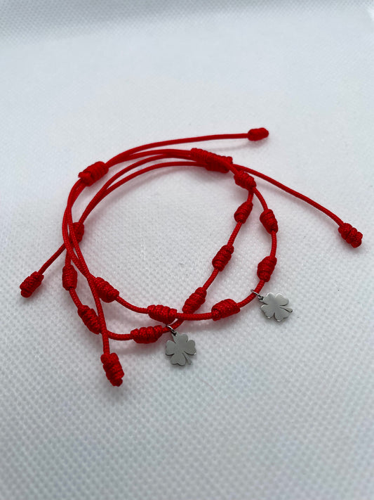 Pulseira 7 nós & Trevo 4 Folhas