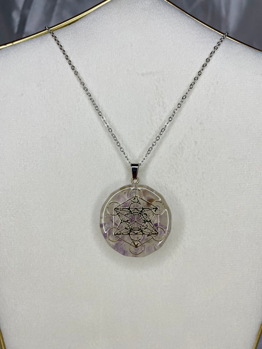 Colar Orgonite -  Cubo De Metatron 1