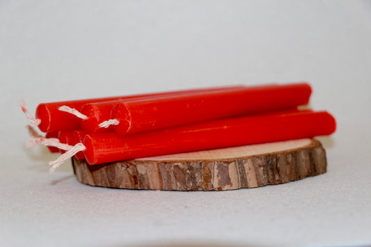 Vela Palito Vermelha-Rubi - 15cm